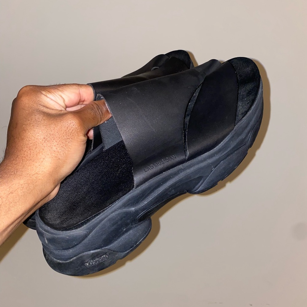 LAD MUSICIAN / BENHUR SANDAL / BLACK×BLACK Size 11.5